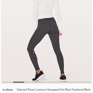 lululemon athletica Heathered Black Leggings